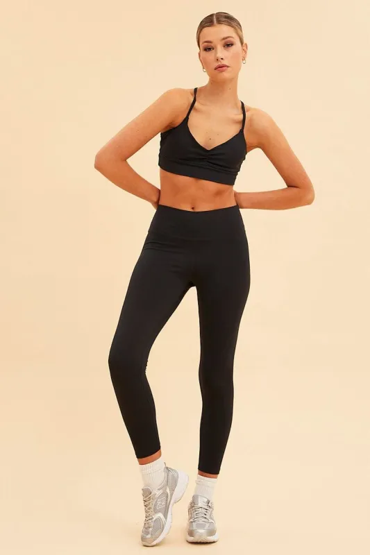 Black Sara Active Full Length Legging sold by Ally Fashion