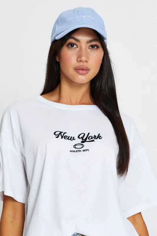 Blue Los Angeles Embroidered Cap sold by Ally Fashion