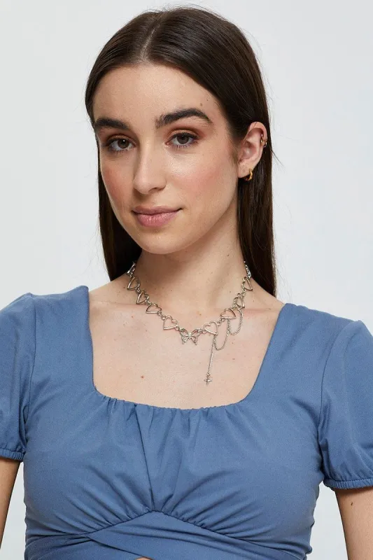 Silver Butterfly Decor Necklace sold by Ally Fashion