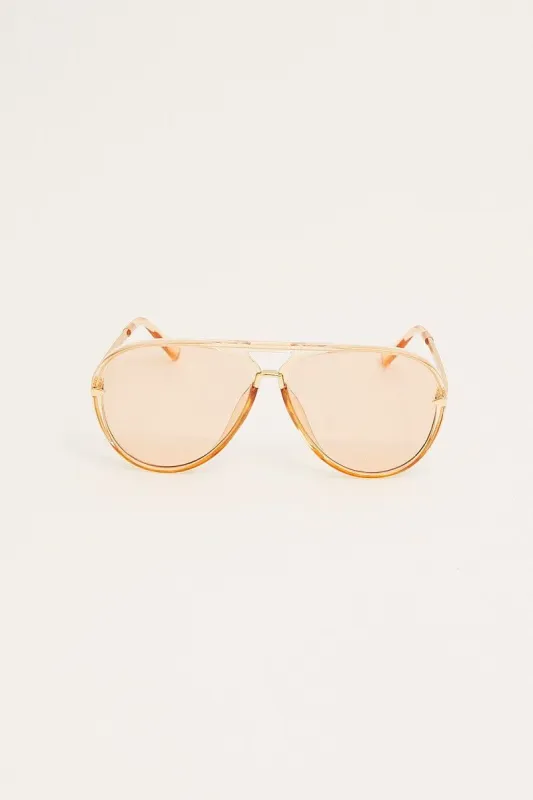 Orange Top Bar Fashion Glasses sold by Ally Fashion