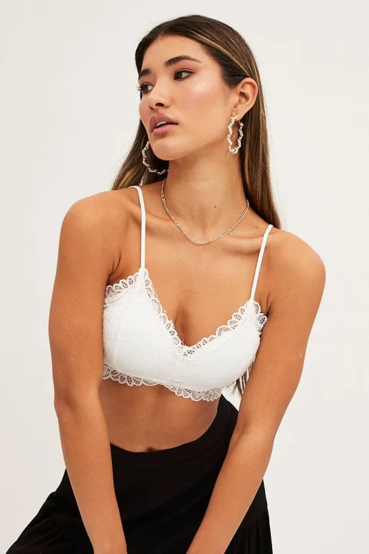 White Bralette Lace sold by Ally Fashion