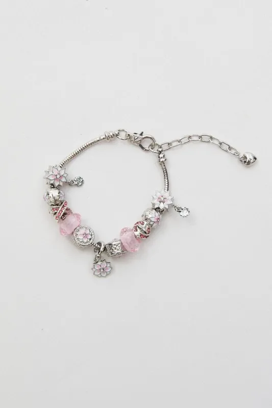 Silver Christmas Flower Charm Silver Plating Bracelet sold by Ally Fashion