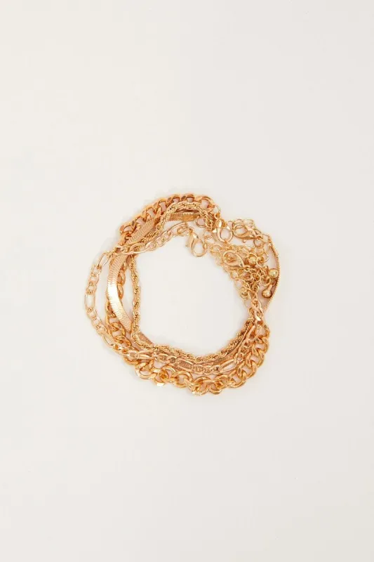 Mixed Chain Bracelet Set sold by Ally Fashion