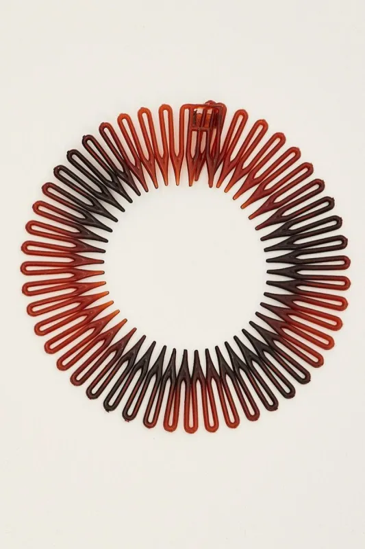 Brown Animal Print Tortoiseshell Zig Zag Headband sold by Ally Fashion