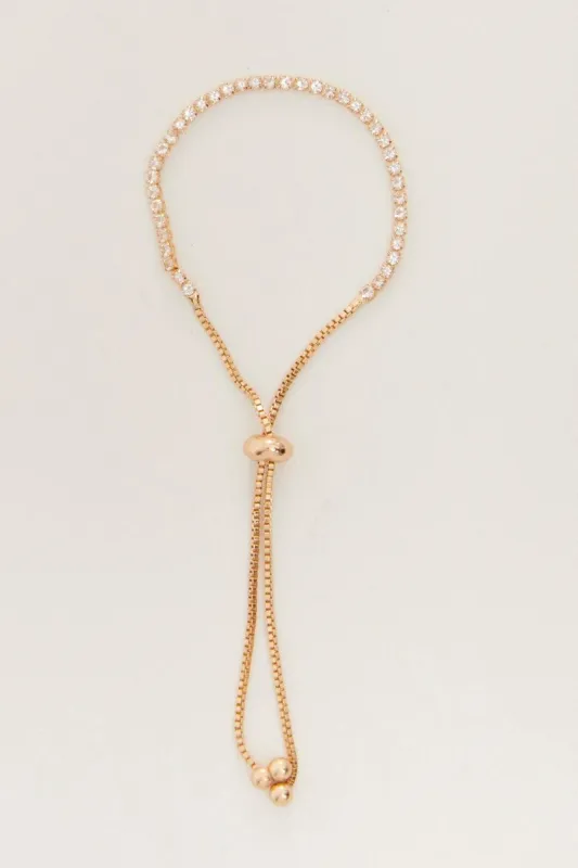 Gold Rhinestone Bracelet sold by Ally Fashion