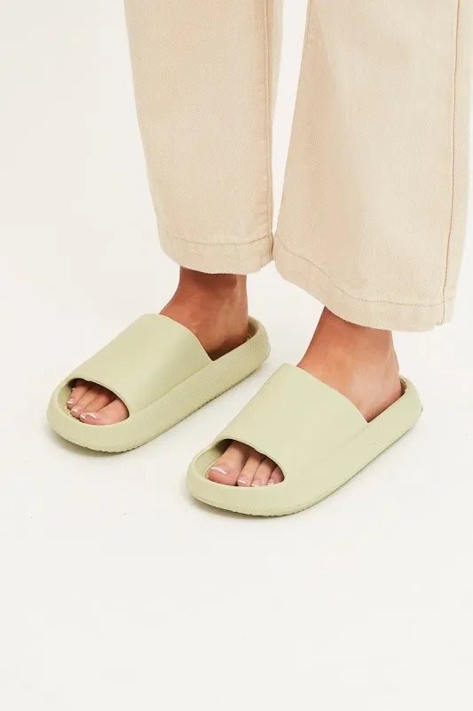 Green Chunky Moulded Slide sold by Ally Fashion