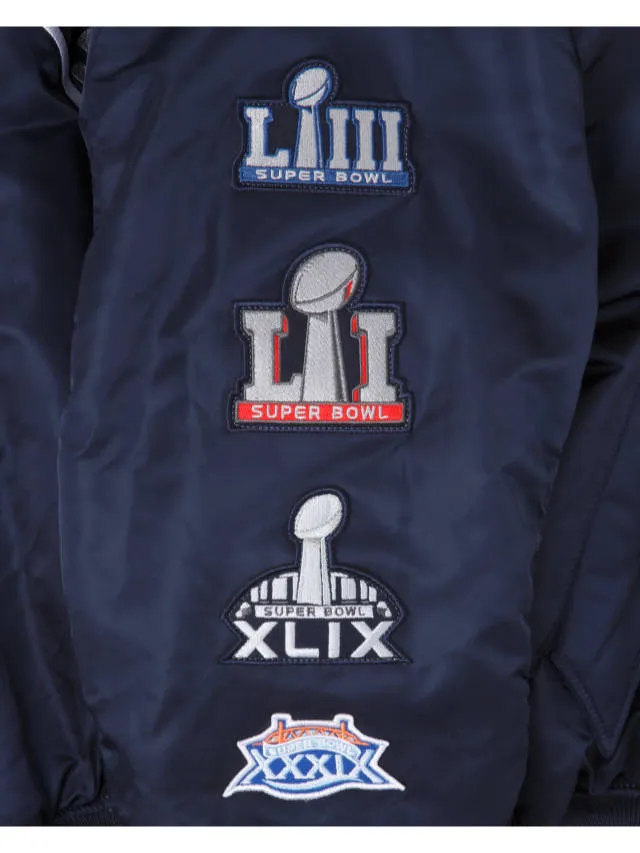 NEW ENGLAND PATRIOTS X ALPHA X NEW ERA MA-1 BOMBER JACKET (BLUE-RED) sold by Alpha Industries product image thumbnail 5