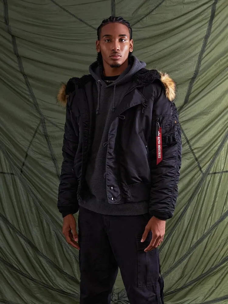 Kana　ALPHA N-2B JACKET sizeL Alpha Industries Men's N-2B Short Waist Parka (XS, Black) at