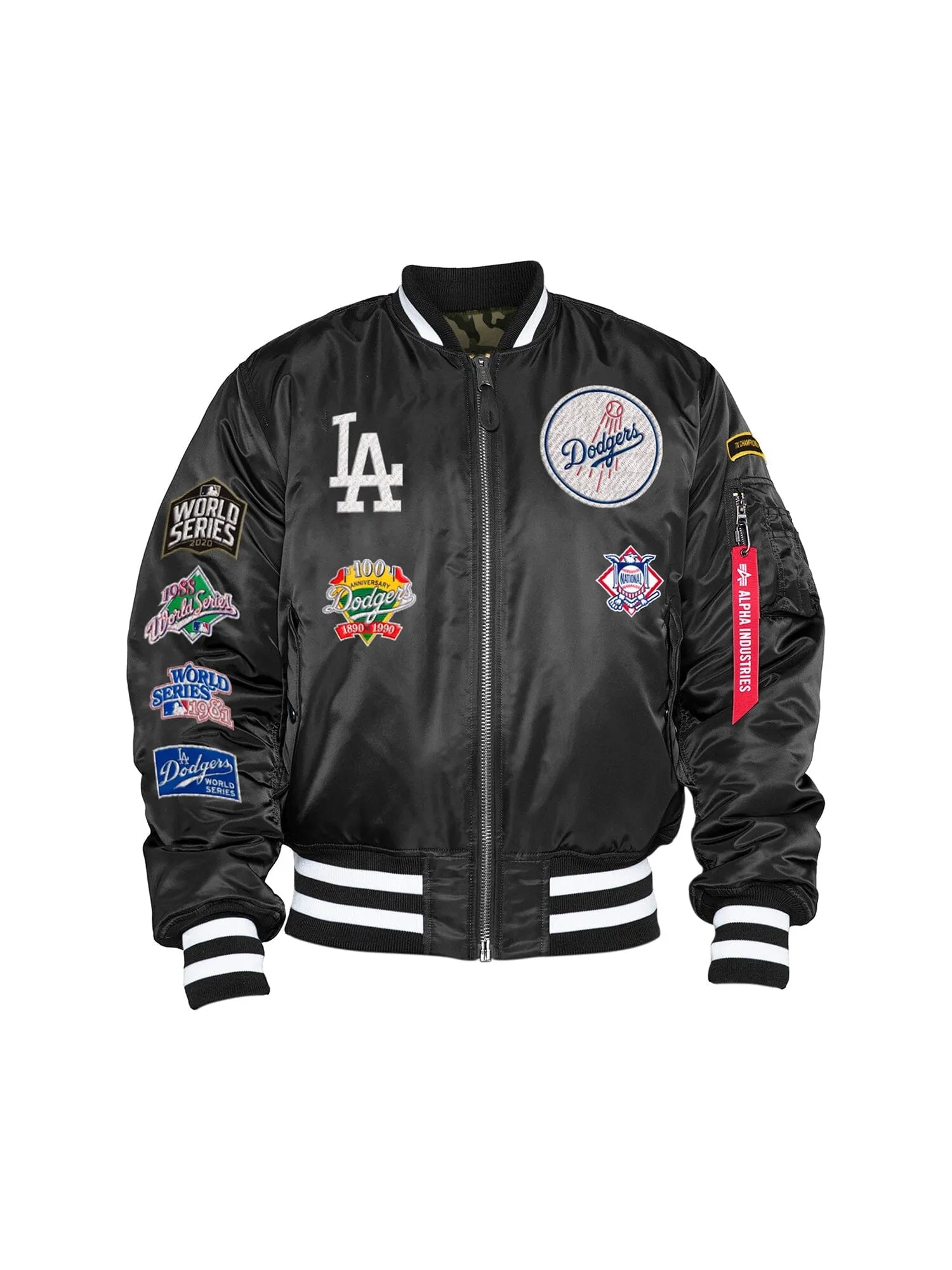 LOS ANGELES DODGERS X ALPHA X NEW ERA MA-1 BOMBER JACKET sold by Alpha Industries