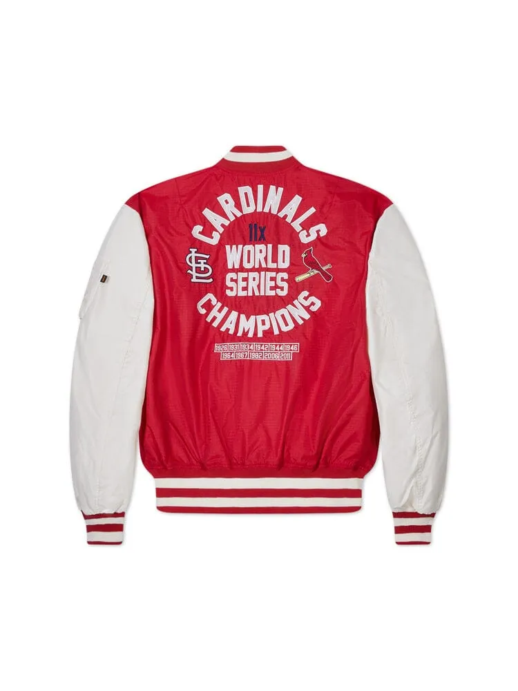 ST. LOUIS CARDINALS X ALPHA X NEW ERA L-2B BOMBER JACKET sold by Alpha Industries product image thumbnail 2