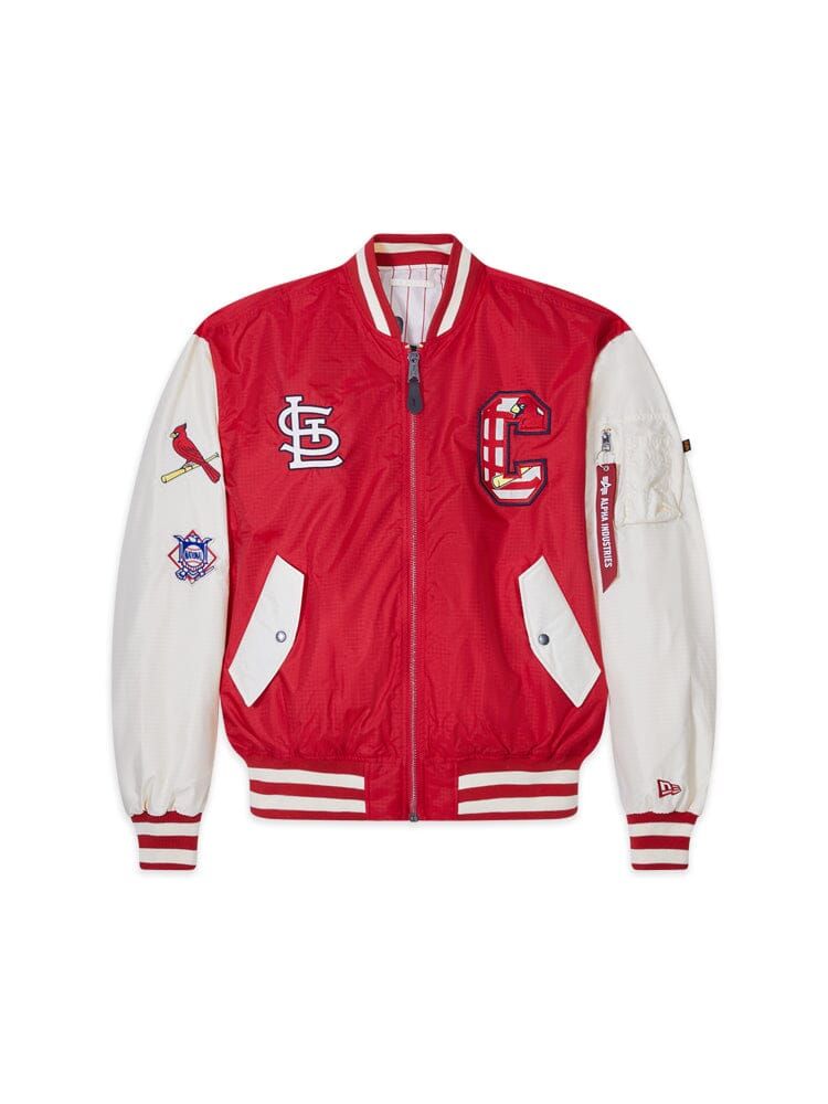 ST. LOUIS CARDINALS X ALPHA X NEW ERA L-2B BOMBER JACKET sold by Alpha Industries