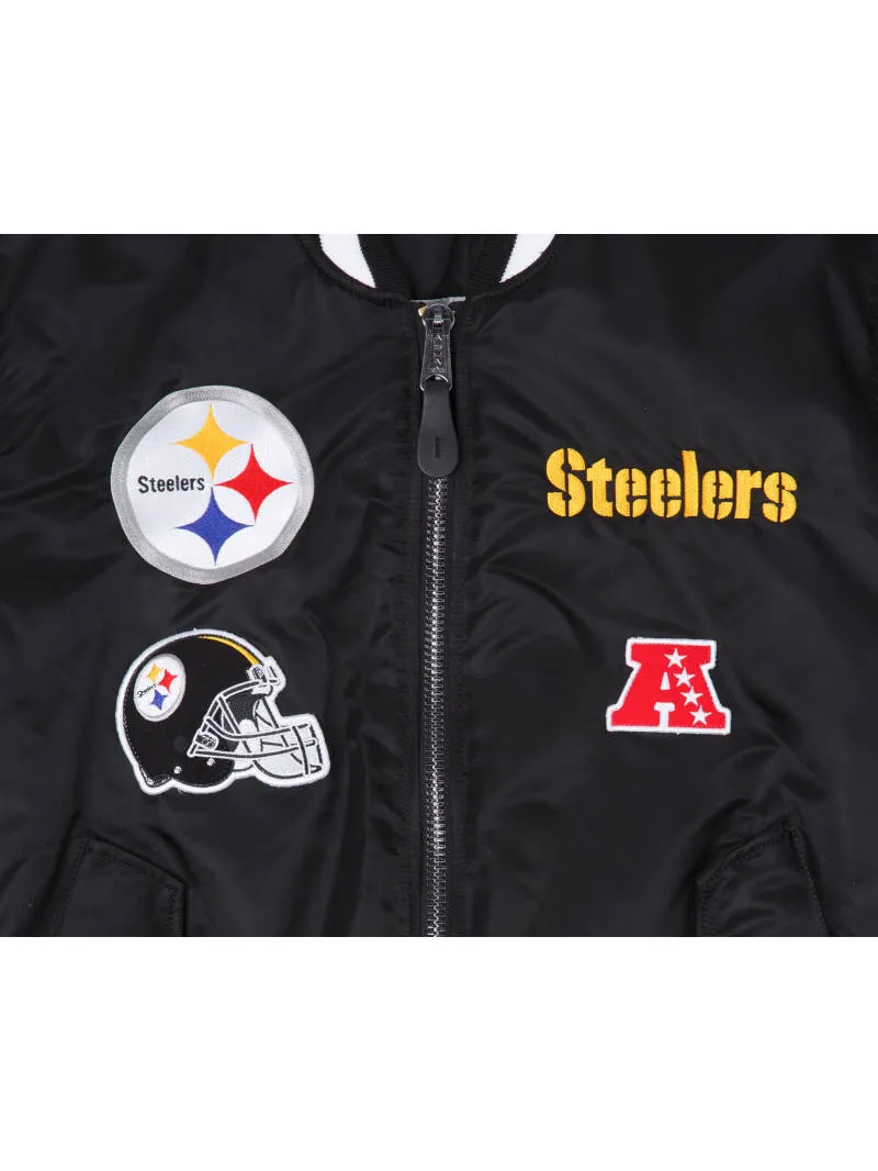 PITTSBURGH STEELERS X ALPHA X NEW ERA MA-1 BOMBER JACKET sold by Alpha Industries product image thumbnail 3
