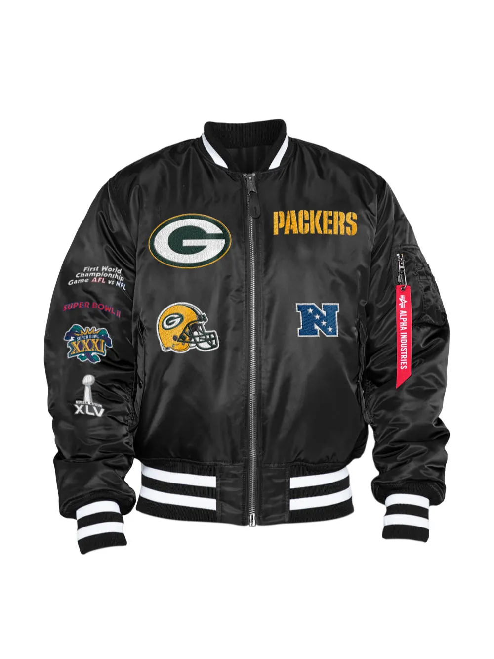 GREEN BAY PACKERS X ALPHA X NEW ERA MA-1 BOMBER JACKET sold by Alpha Industries