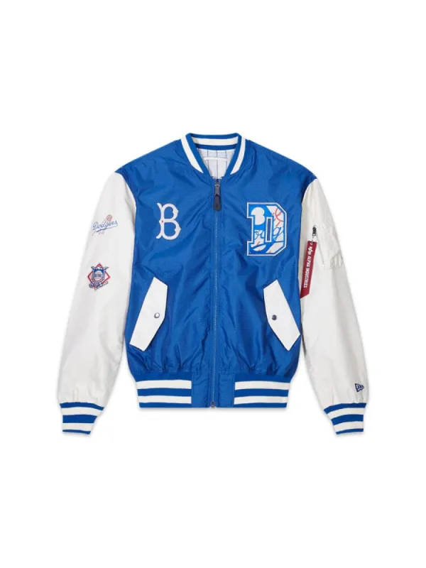 BROOKLYN DODGERS X ALPHA X NEW ERA L-2B BOMBER JACKET sold by Alpha Industries