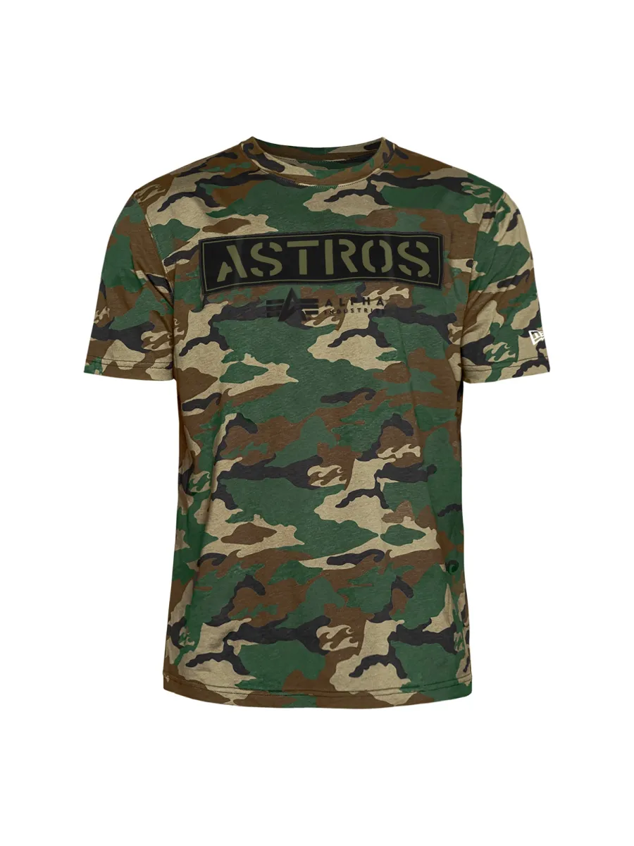 HOUSTON ASTROS X ALPHA X NEW ERA CAMO T-SHIRT sold by Alpha Industries