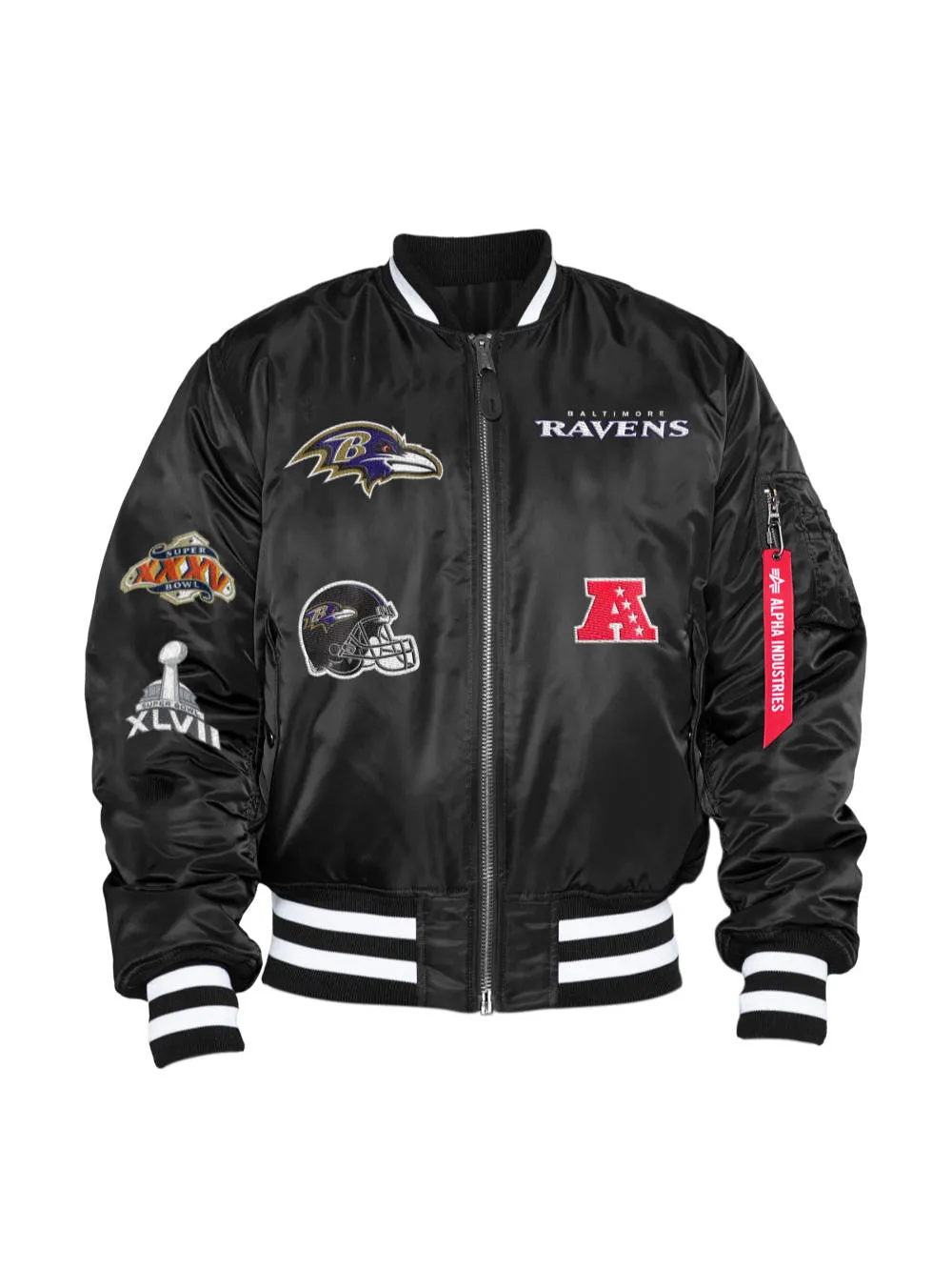 BALTIMORE RAVENS X ALPHA X NEW ERA MA-1 BOMBER JACKET sold by Alpha Industries