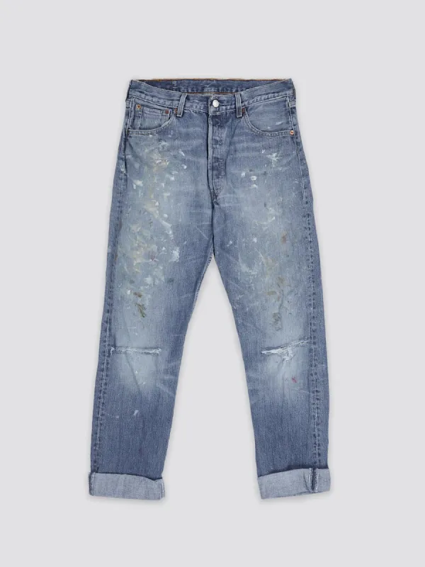 LEVIS 501 1980S PAINT SPLATTERED sold by Alpha Industries