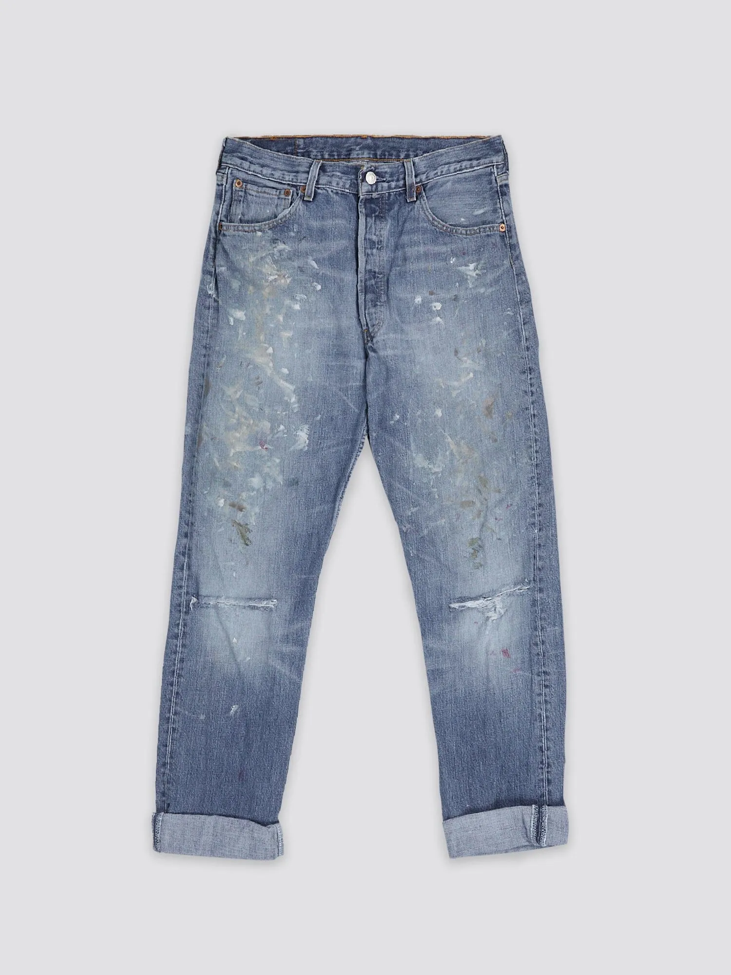 LEVIS 501 1980S PAINT SPLATTERED sold by Alpha Industries