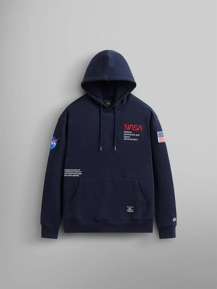 NASA WORM LOGO HOODIE (BLACK) sold by Alpha Industries