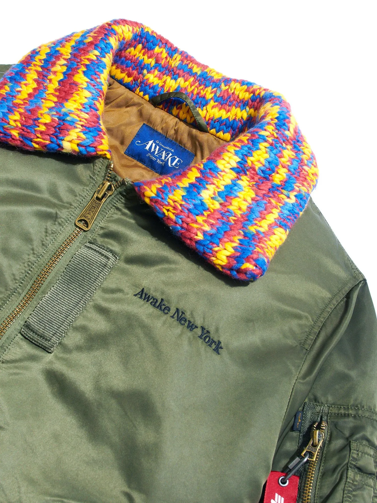 AWAKE X ALPHA MA-1 KNIT TRIMMED WASHED BOMBER JACKET sold by Alpha Industries product image thumbnail 2