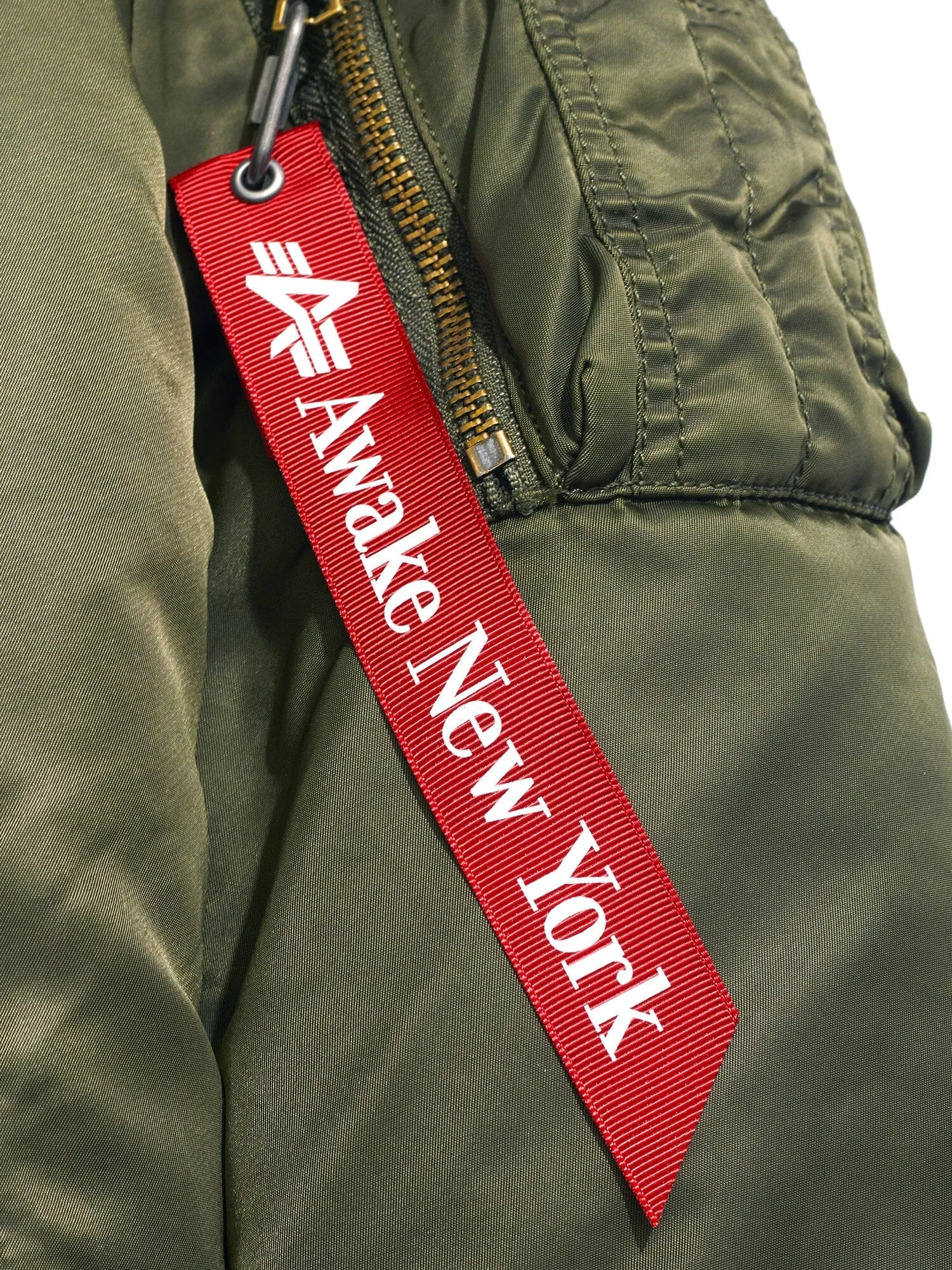 AWAKE X ALPHA MA-1 KNIT TRIMMED WASHED BOMBER JACKET sold by Alpha Industries product image thumbnail 3