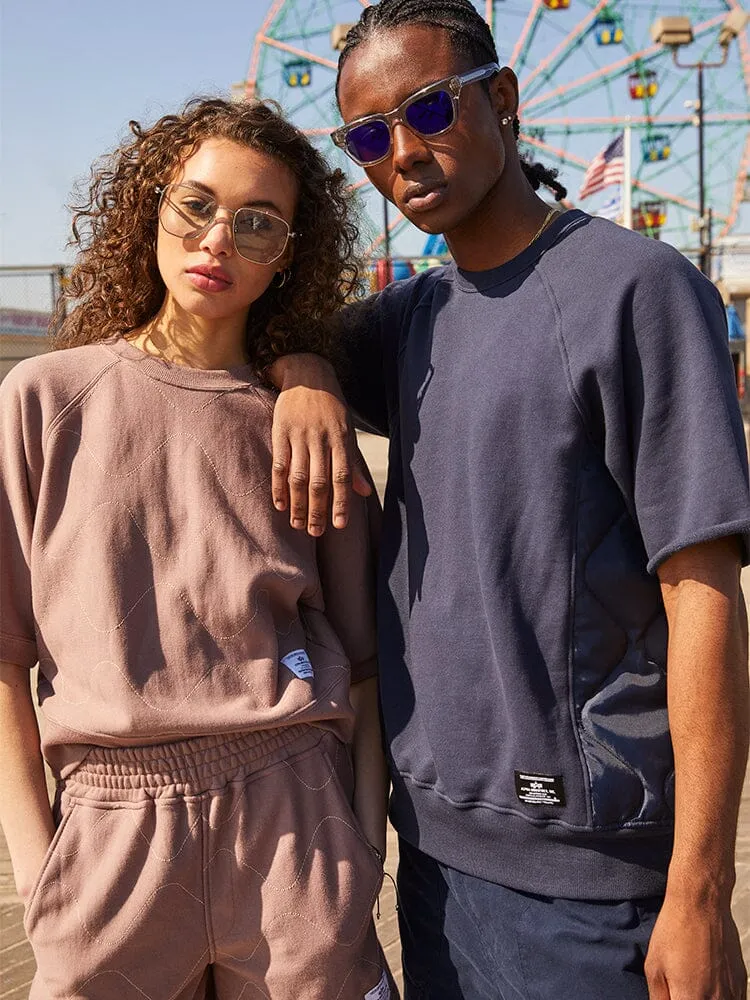 WOMEN'S SHORT SLEEVE QUILTED SWEATSHIRT sold by Alpha Industries product image thumbnail 5