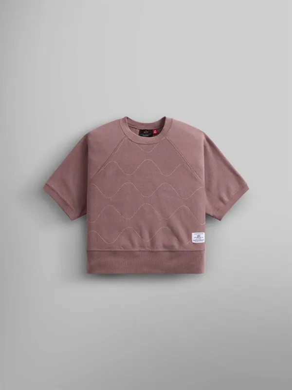 WOMEN'S SHORT SLEEVE QUILTED SWEATSHIRT sold by Alpha Industries