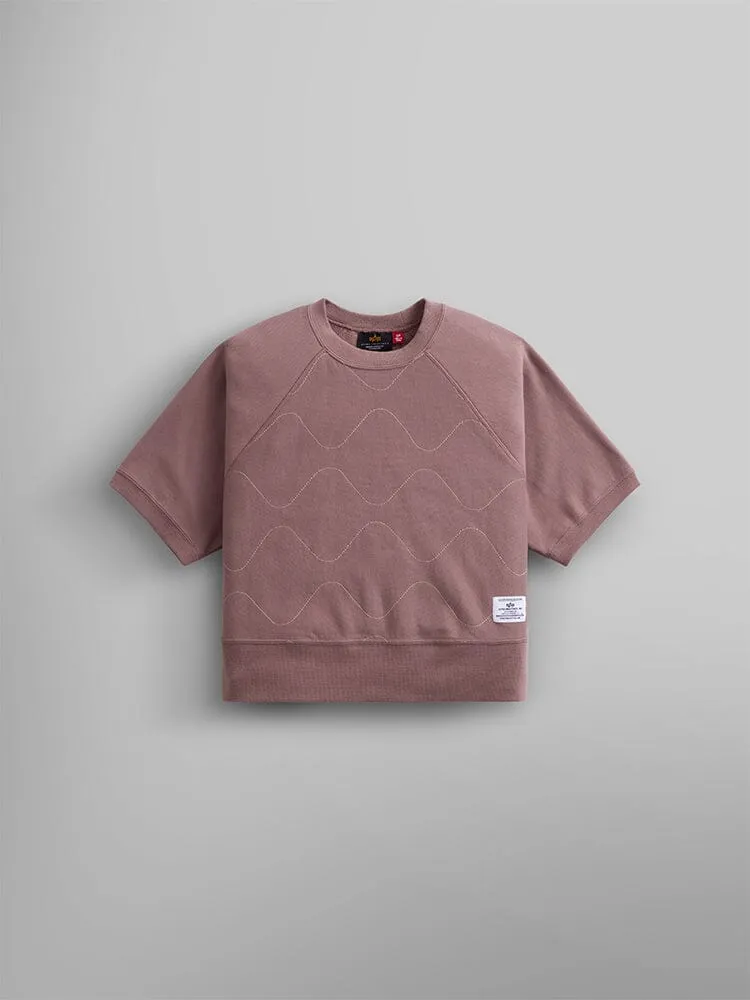 WOMEN'S SHORT SLEEVE QUILTED SWEATSHIRT sold by Alpha Industries
