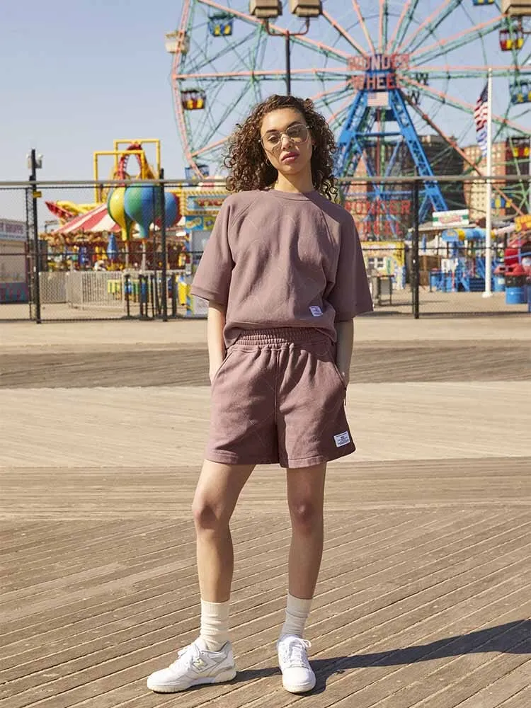 WOMEN'S SHORT SLEEVE QUILTED SWEATSHIRT sold by Alpha Industries product image thumbnail 4