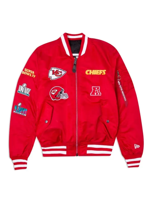 KANSAS CHIEFS X ALPHA X NEW ERA MA-1 BOMBER JACKET sold by Alpha Industries