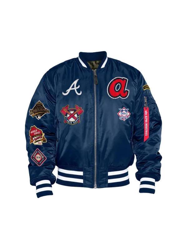 ATLANTA BRAVES X ALPHA X NEW ERA MA-1 BOMBER JACKET sold by Alpha Industries
