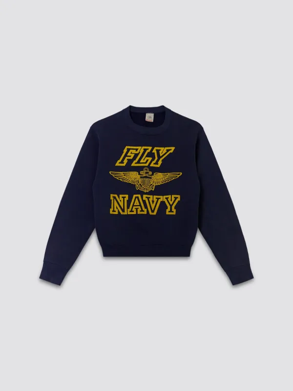 VINTAGE US NAVY '80S FLY NAVY SWEATSHIRT sold by Alpha Industries