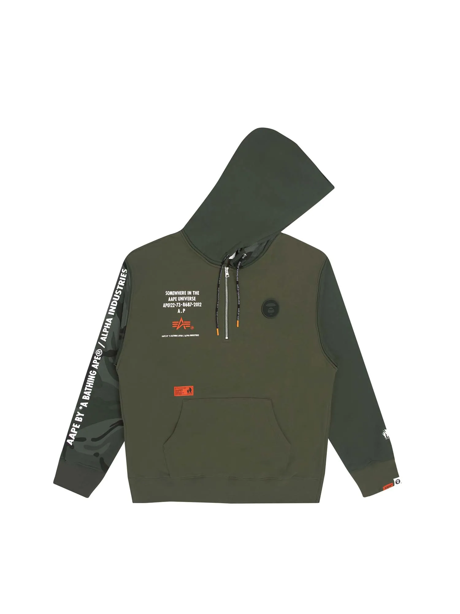AAPE X ALPHA MIXED MEDIA HOODIE sold by Alpha Industries