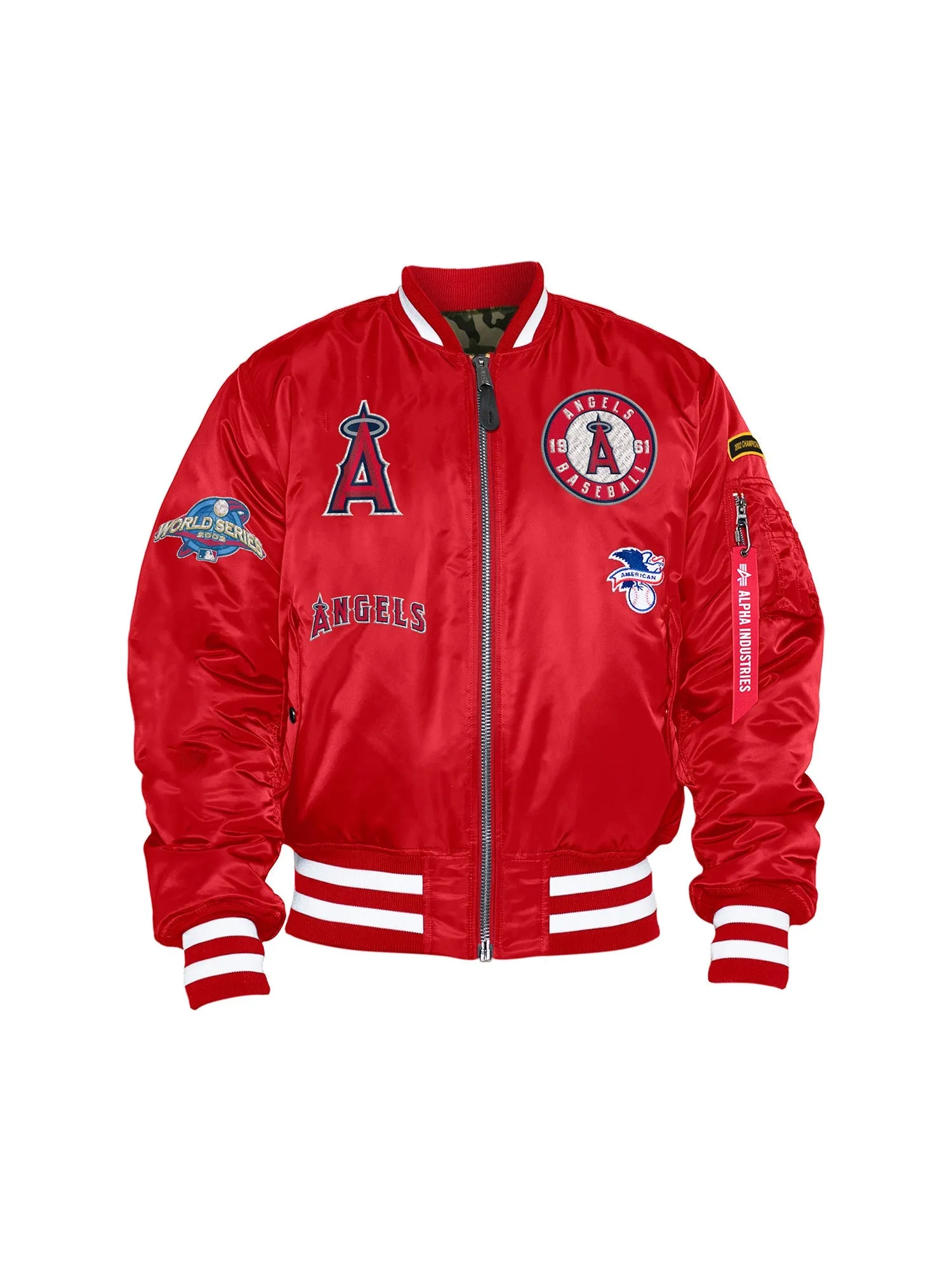 LOS ANGELES ANGELS X ALPHA X NEW ERA MA-1 BOMBER JACKET sold by Alpha Industries