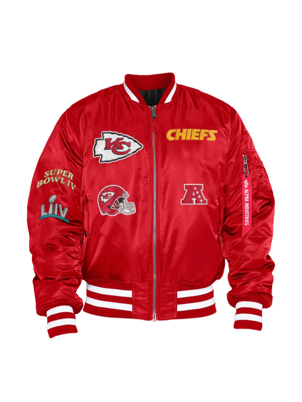 KANSAS CHIEFS X ALPHA X NEW ERA MA-1 BOMBER JACKET sold by Alpha Industries
