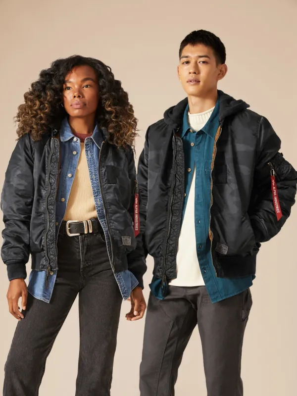 MA-1 HOODED BATTLEWASH BOMBER JACKET | Parallel