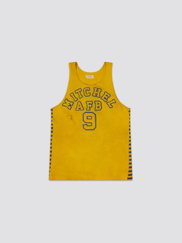 VINTAGE MITCHELL AFB 1950s BASKETBALL JERSEY made by Alpha Industries