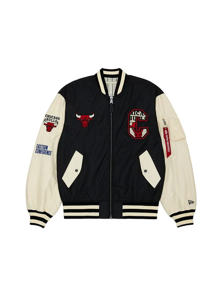 CHICAGO BULLS X ALPHA X NEW ERA L-2B BOMBER JACKET sold by Alpha Industries