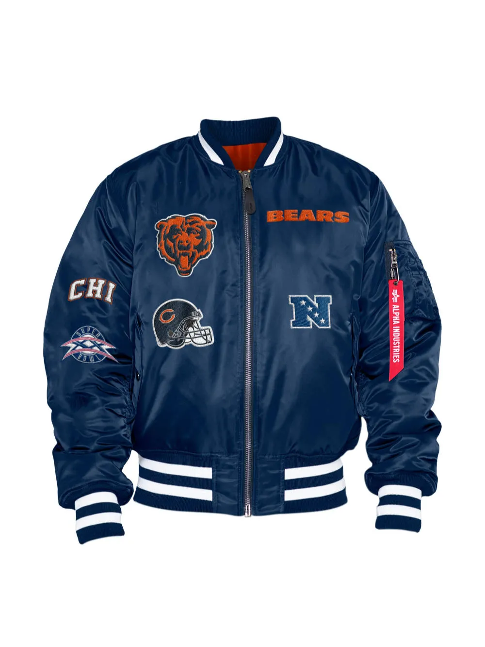CHICAGO BEARS X ALPHA X NEW ERA MA-1 BOMBER JACKET sold by Alpha Industries