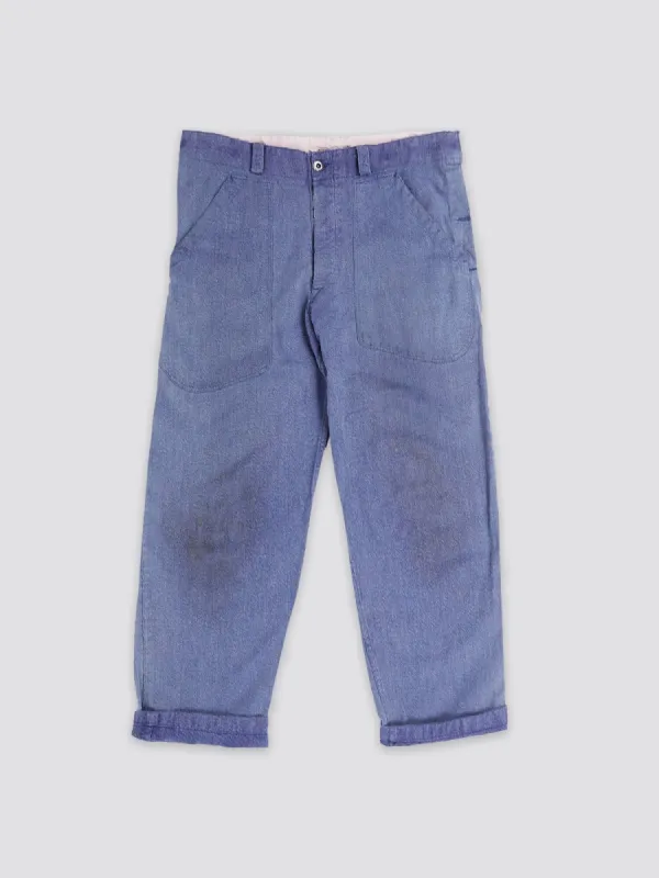 SWEDISH ARMY 1970S SALT AND PEPPER PANTS made by Alpha Industries