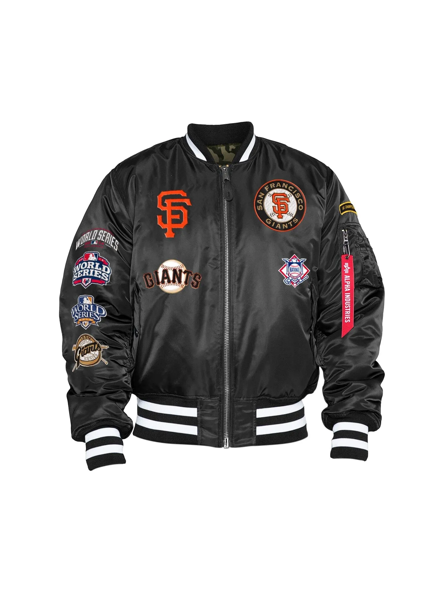 SAN FRANCISCO GIANTS X ALPHA X NEW ERA MA-1 BOMBER JACKET sold by Alpha Industries