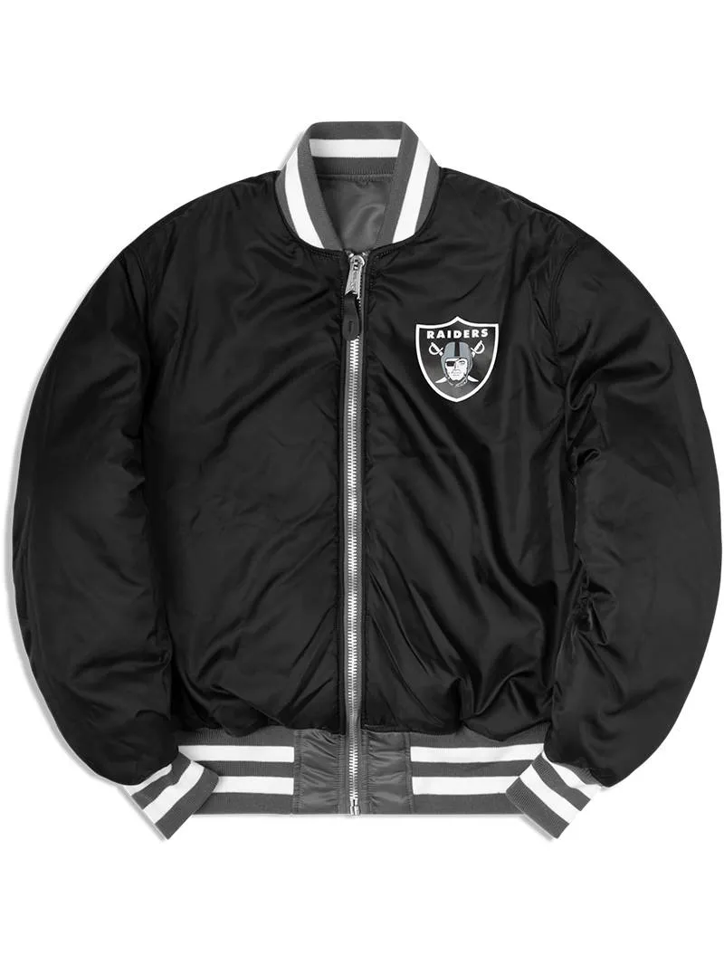 LAS VEGAS RAIDERS X ALPHA X NEW ERA MA-1 BOMBER JACKET sold by Alpha Industries product image thumbnail 3