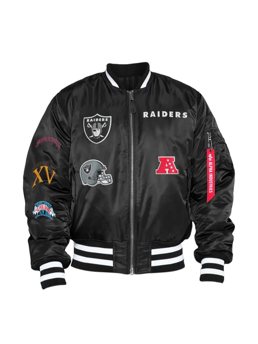 LAS VEGAS RAIDERS X ALPHA X NEW ERA MA-1 BOMBER JACKET sold by Alpha Industries