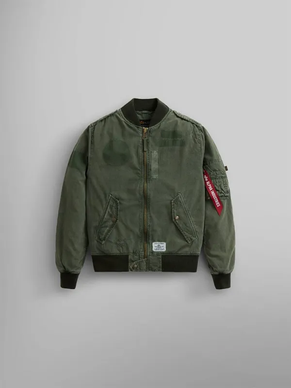 WOMEN'S L-2B RIP AND REPAIR BOMBER JACKET (OG-107 GREEN) sold by Alpha Industries