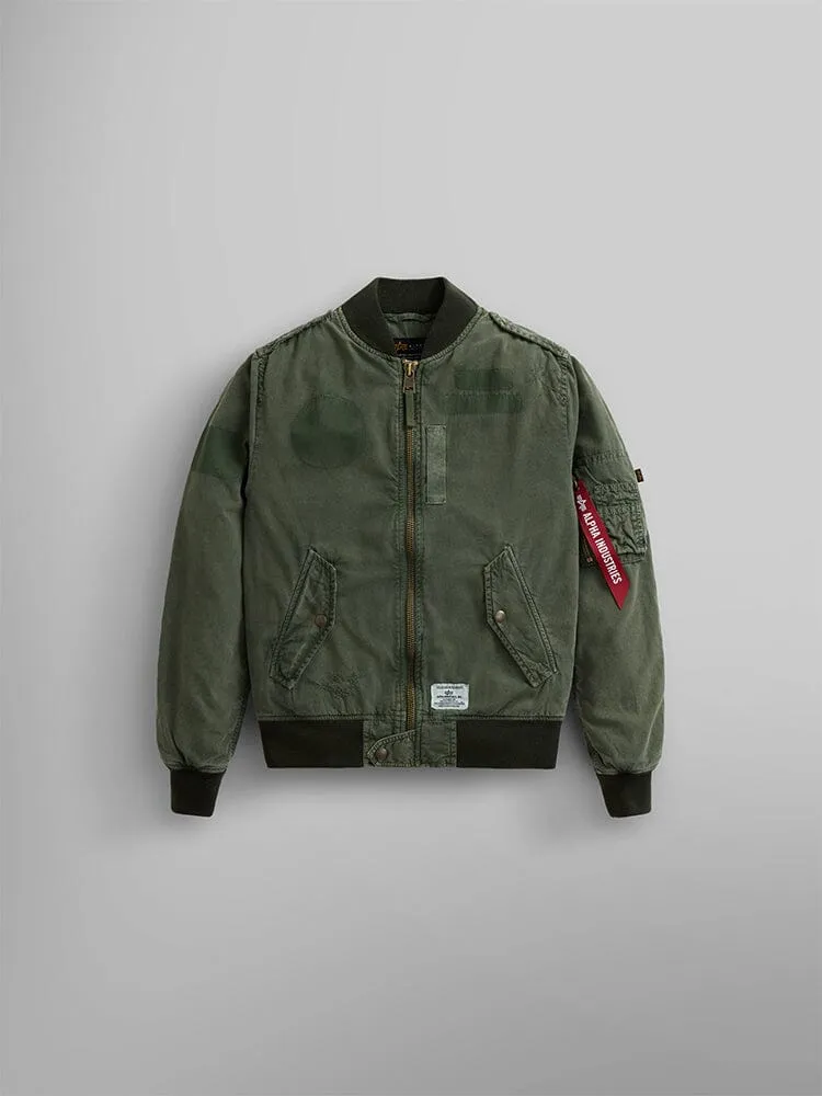 WOMEN'S L-2B RIP AND REPAIR BOMBER JACKET (OG-107 GREEN) sold by Alpha Industries