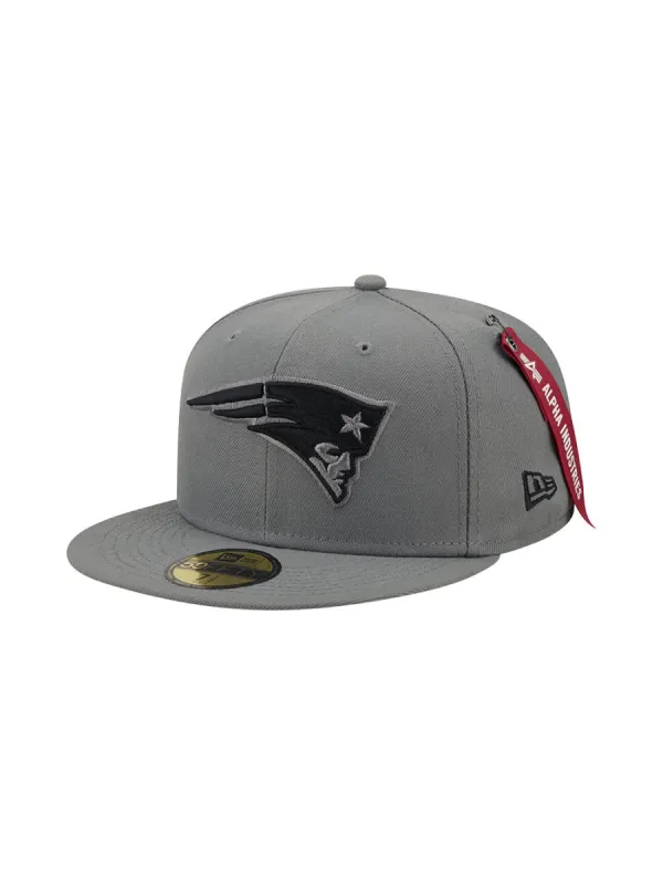 NEW ENGLAND PATRIOTS X ALPHA X NEW ERA 5950 FITTED CAP (GRAY) sold by Alpha Industries