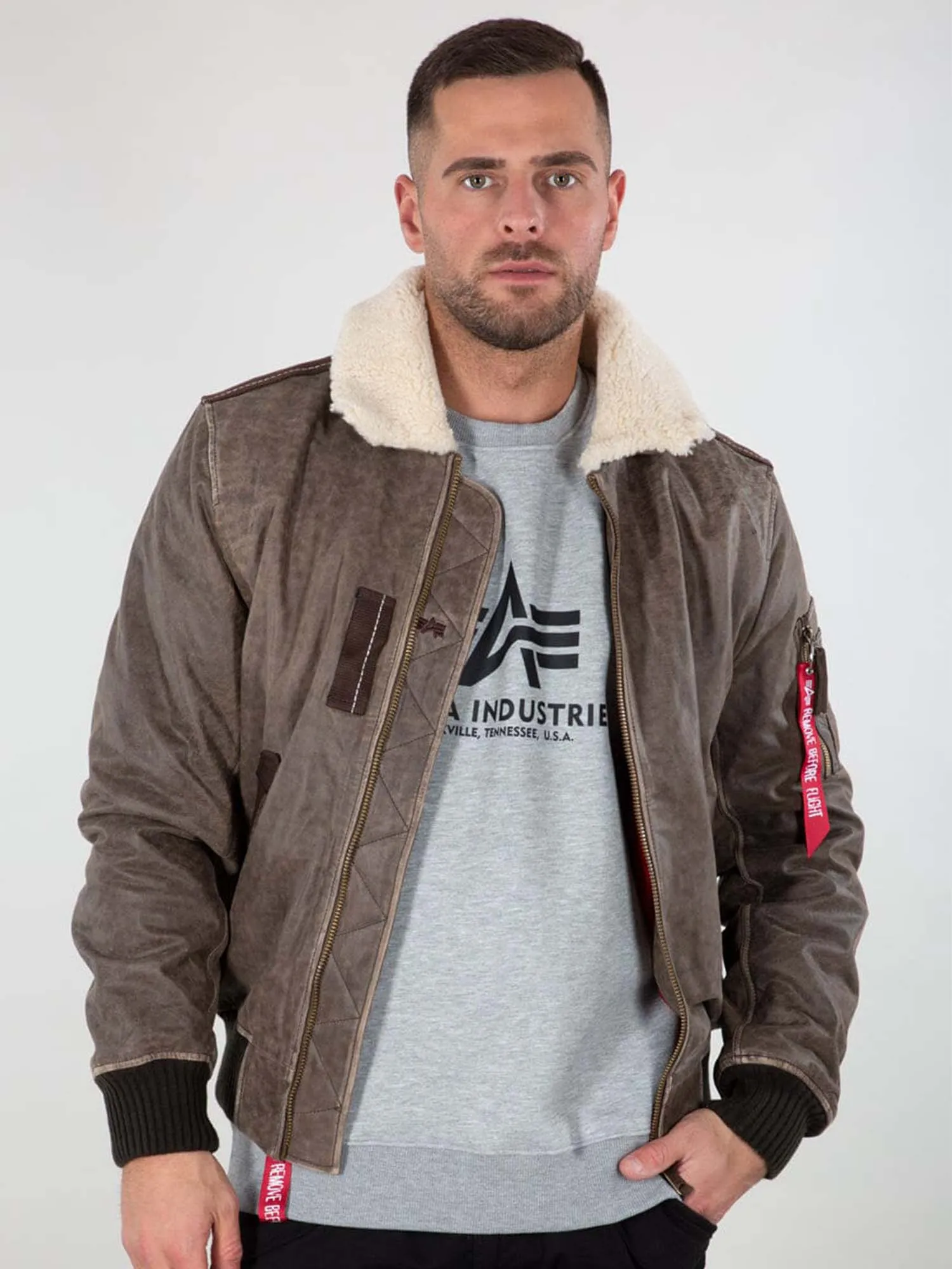 INJECTOR III LEATHER JACKET sold by Alpha Industries