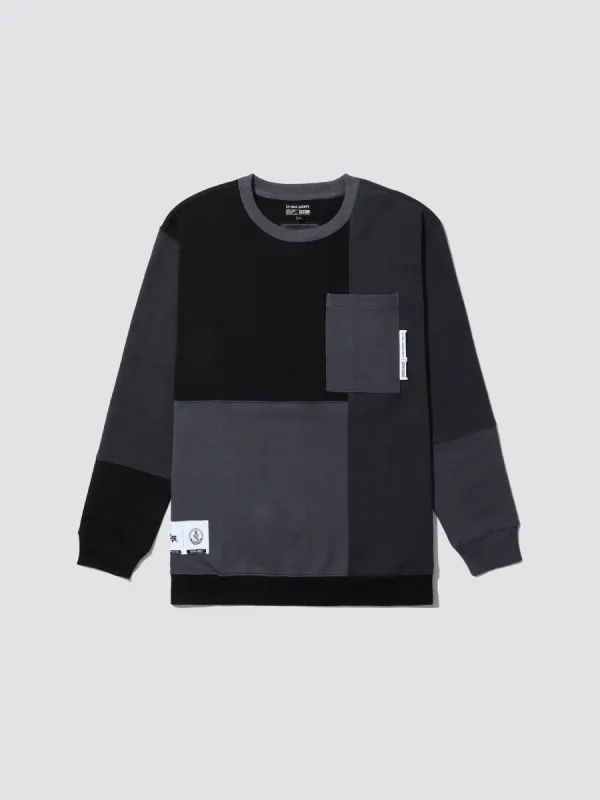 ALPHA X IZZUE PATCHWORK CREWNECK sold by Alpha Industries