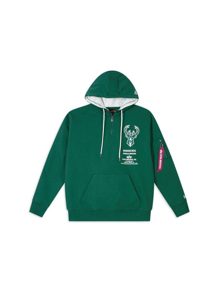 MILWAUKEE BUCKS X ALPHA X NEW ERA HOODIE sold by Alpha Industries