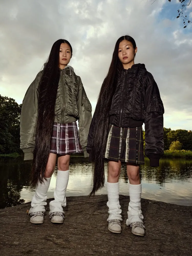 ALPHA X MADEME HOODED RUCHED MA-1 BOMBER JACKET sold by Alpha Industries product image thumbnail 4